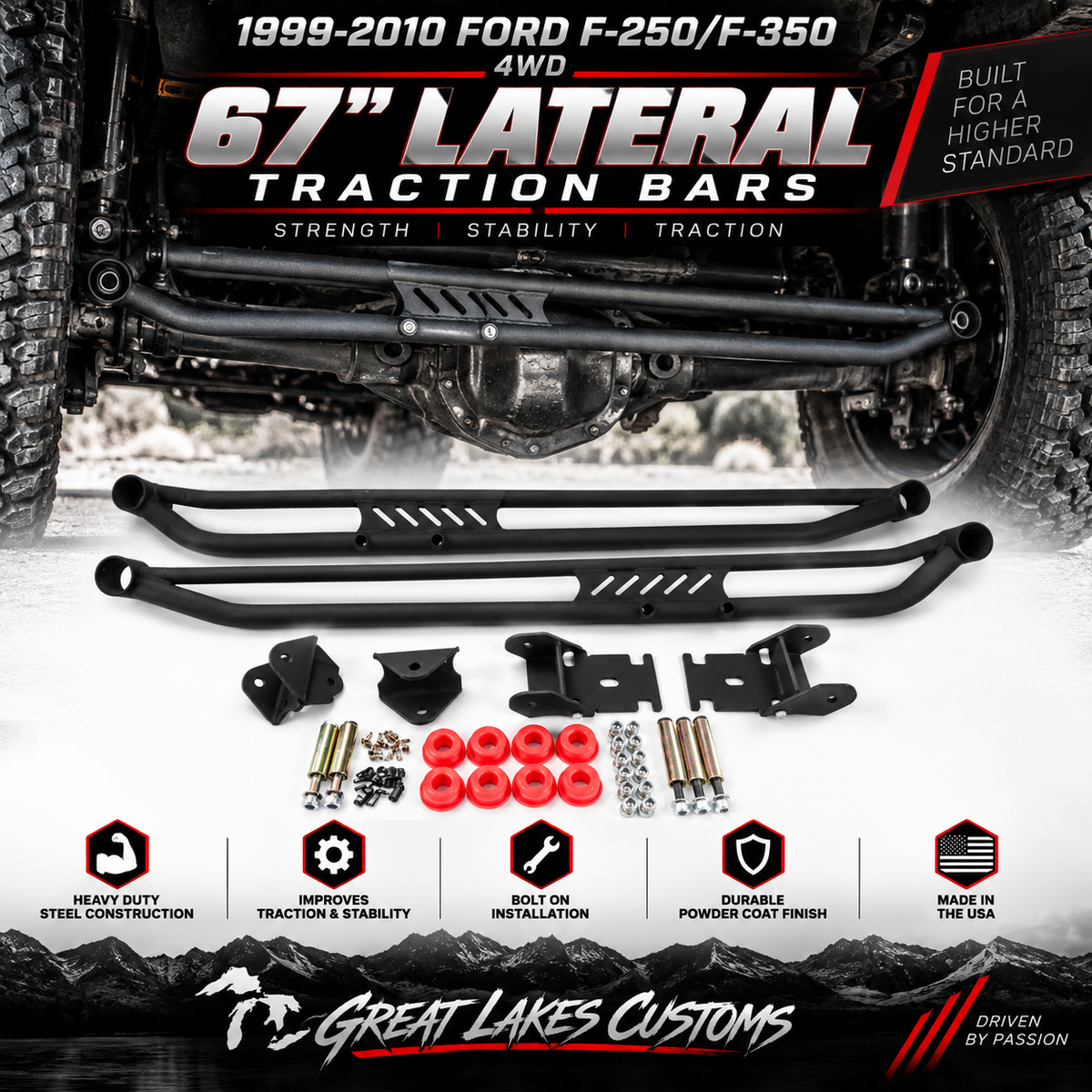 Traction Bars | 1999–2010 Ford F-250/F-350 4WD