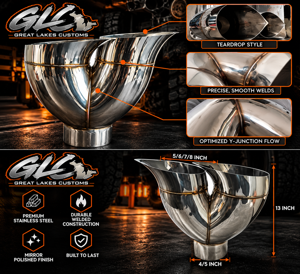 Dual Teardrop Exhaust tips