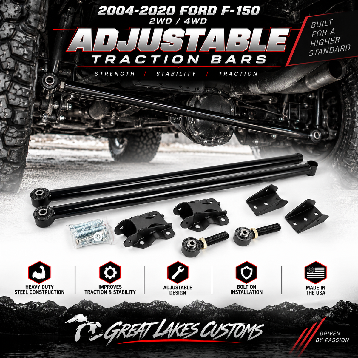 F150 Adjustable Traction Bars