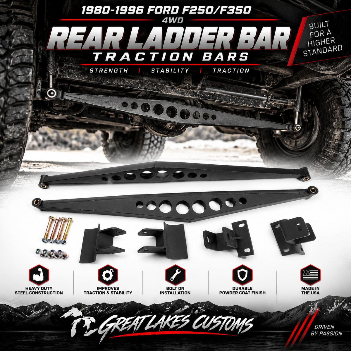Traction Bars | 1980–1996 Ford F-250/F-350