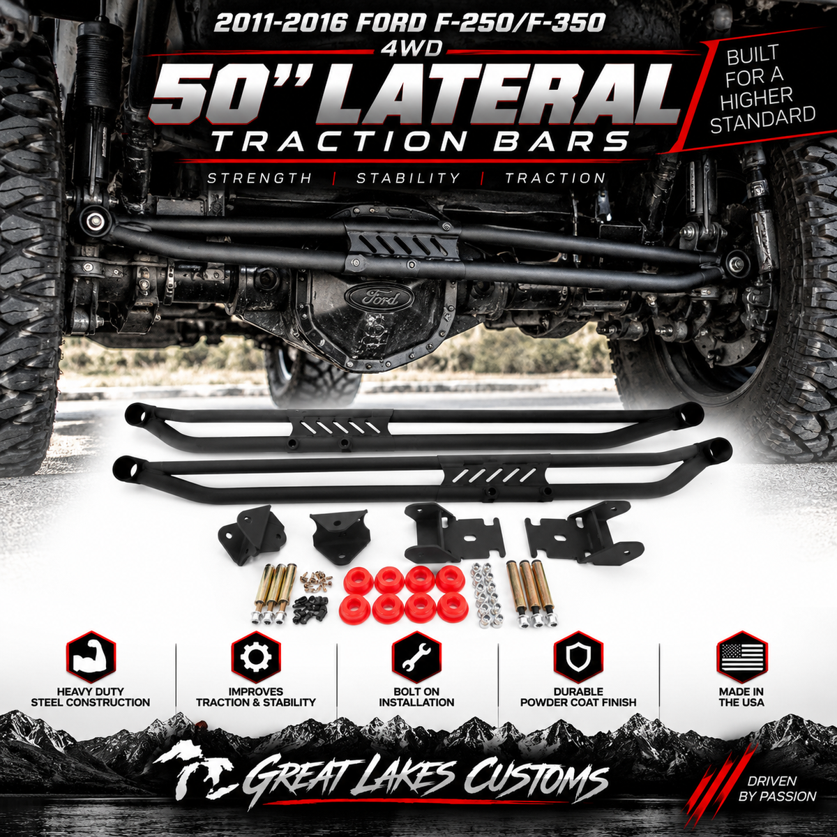 Traction Bars | 2011–2016 Ford F-250/F-350 4WD