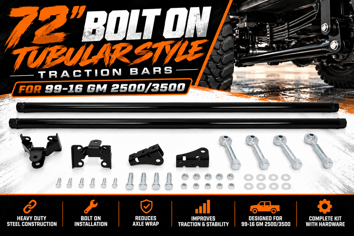 Tubular 72” Traction Bars||99-16 Gm 2500/3500’s